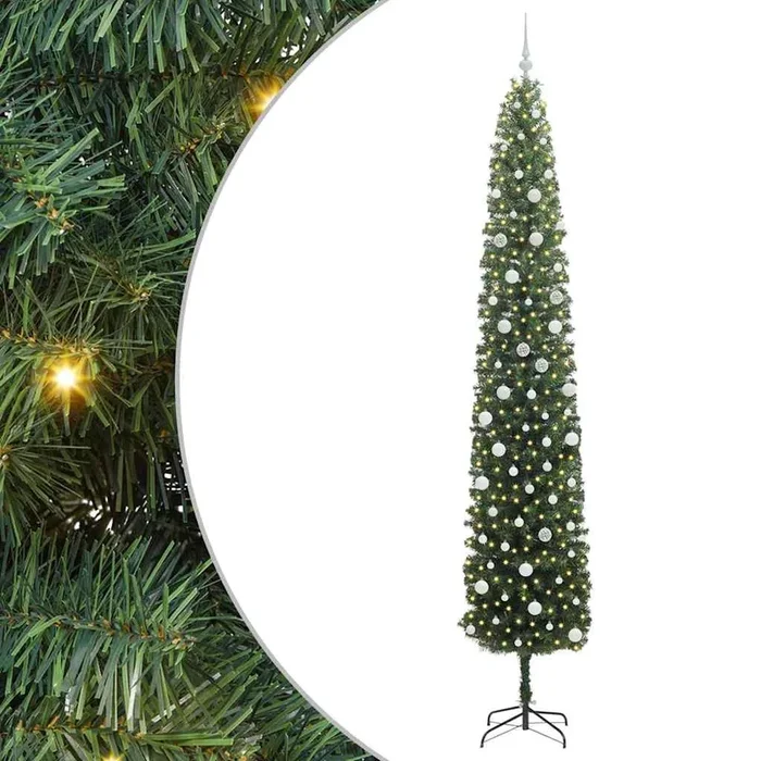 vidaXL Árbol de Navidad artificial Verde 300 cm PVC, Acero y Plástico (4)