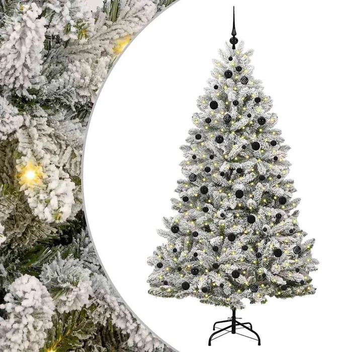 vidaXL Árbol de Navidad artificial Verde y 210 cm PVC y Metal (6)