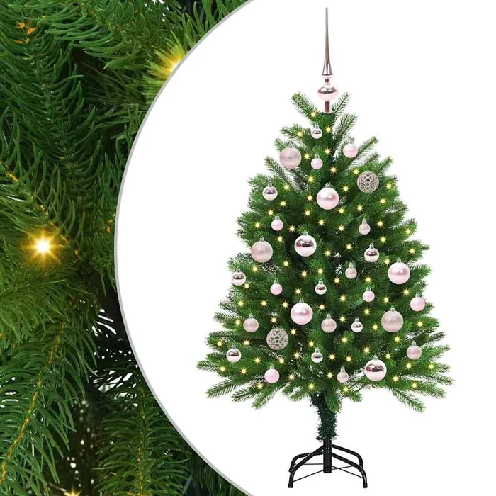 vidaXL Árbol de Navidad con 150 LED con soporte Verde 120 cm PE (2)