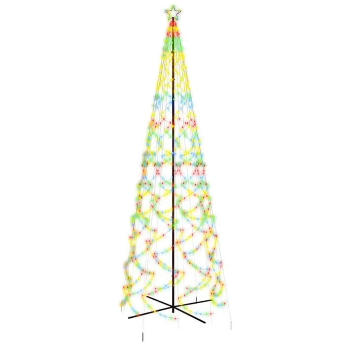 vidaXL Árbol de Navidad cónico 1400 LED de colores 160×500 cm
