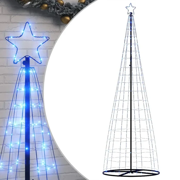 vidaXL Árbol de Navidad LED 550 LEDs azul 304 cm