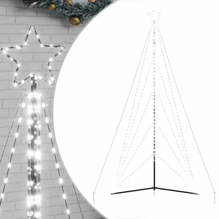 vidaXL Árbol de Navidad LED 615 LEDs blanco frío 404,5 cm