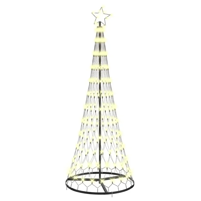 vidaXL Árbol de Navidad LED Cálido 71 x 71 x 184.5 cm Metal