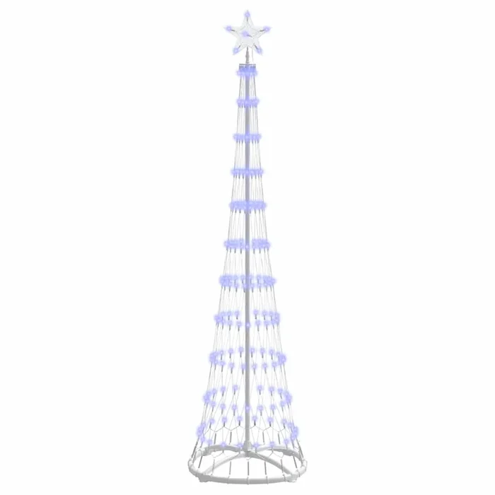 vidaXL Árbol de Navidad LED con 230 LED Azul 51 x 51 x 190 cm Metal