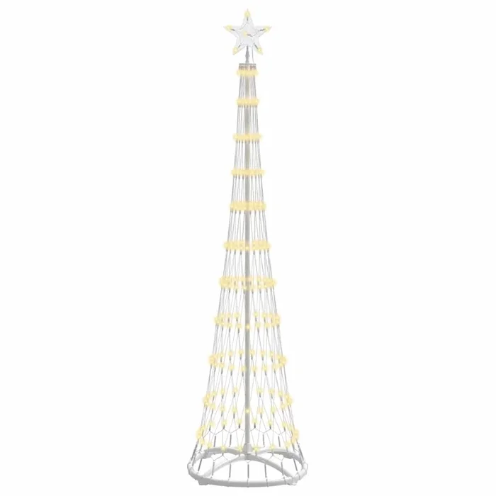 vidaXL Árbol de Navidad LED con 230 LED Cálido 51 x 51 x 190 cm Metal