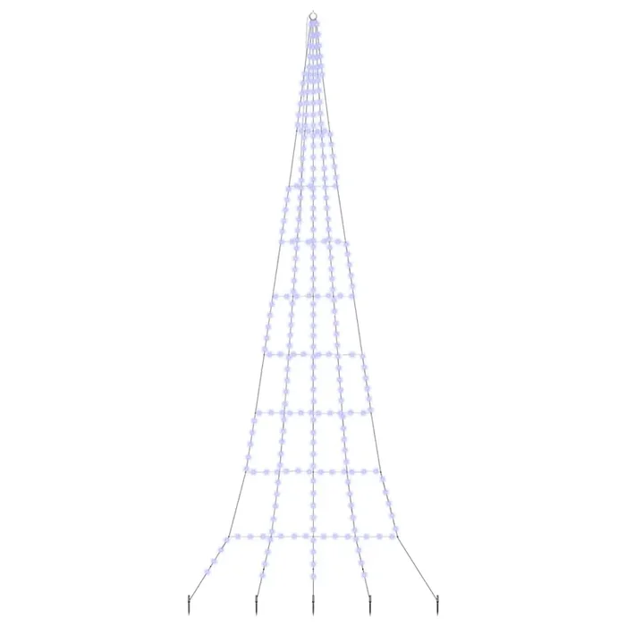 vidaXL Árbol de Navidad LED con 276 LED Azul 511 cm Metal
