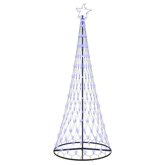 vidaXL Árbol de Navidad LED con 290 LED Azul 100 x 100 x 250 cm Metal