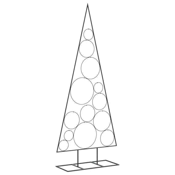 vidaXL Árbol de Navidad para decoración metal negro 150 cm (4)