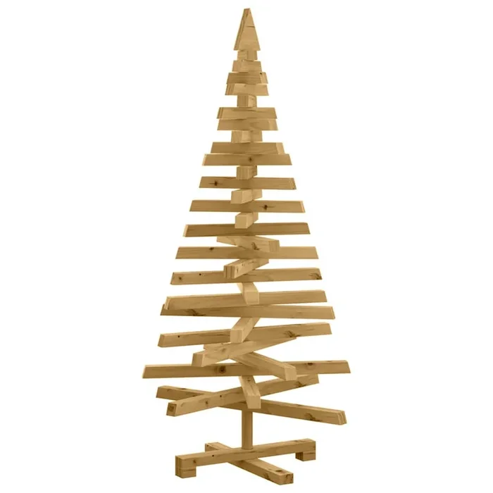 vidaXL Árboles de Navidad Marrón 120 cm Madera maciza de pino
