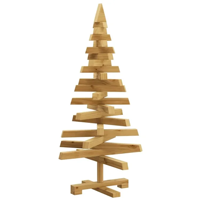vidaXL Árboles de Navidad Marrón 90 cm Madera maciza de pino