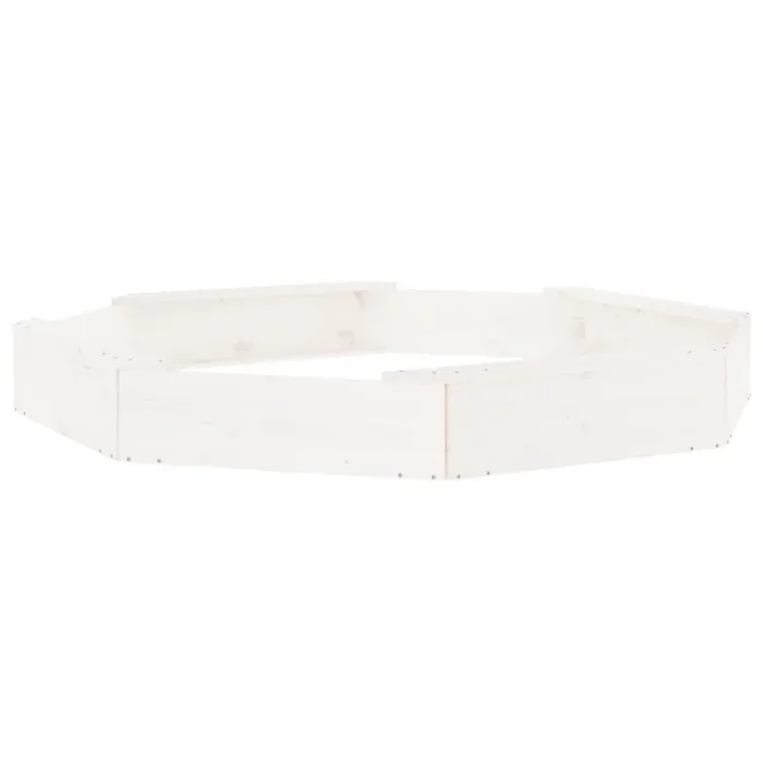vidaXL Arenero con asientos octógono madera maciza de pino blanco (2)