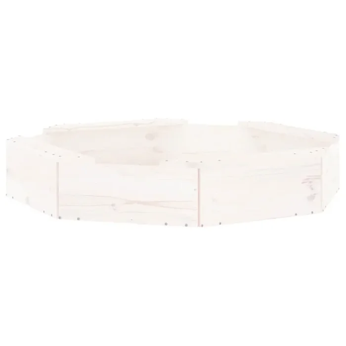 vidaXL Arenero con asientos octógono madera maciza de pino blanco