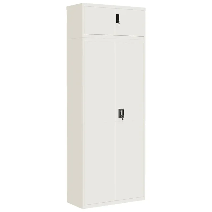 vidaXL Armario archivador de acero blanco 90x40x240 cm