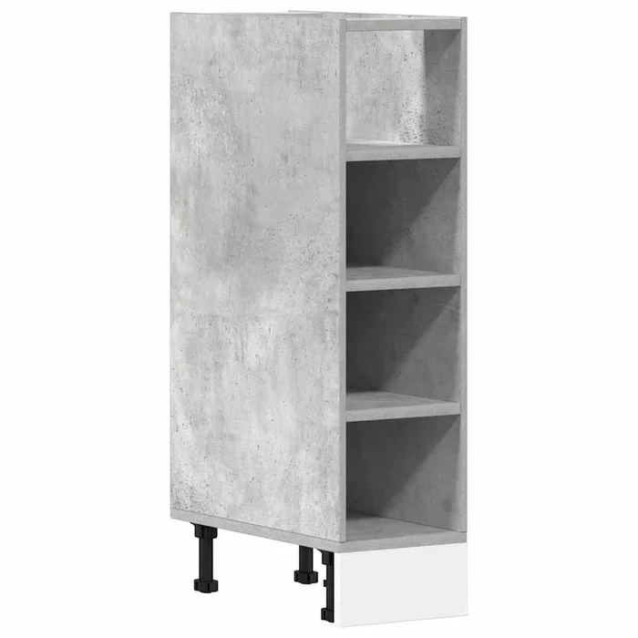 vidaXL Armario bajo «Riga» Gris Hormigón 20×44,5×81,5 cm Madera de ingeniería