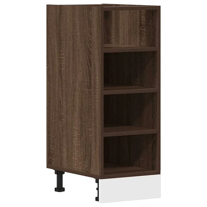 vidaXL Armario bajo «Riga» roble marrón 30×44,5×81,5 cm Madera de ingeniería