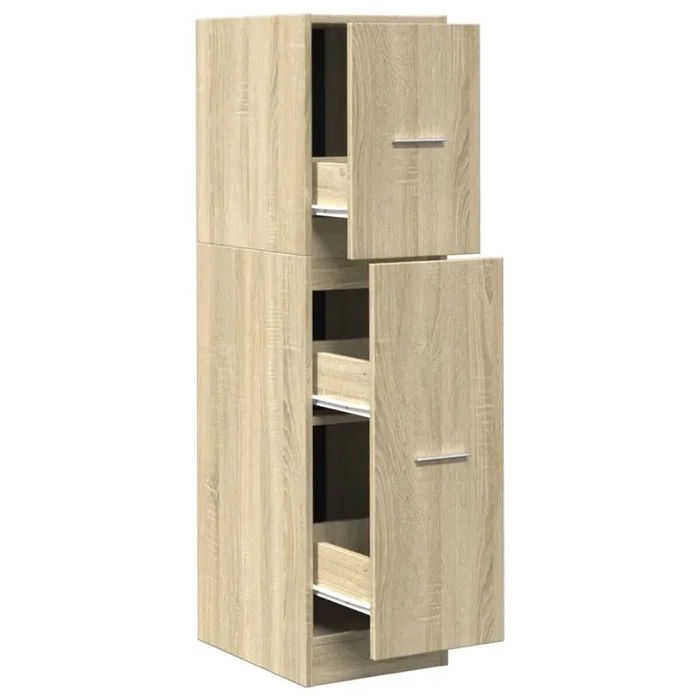 vidaXL Armario botiquín madera de ingeniería roble Sonoma 30x41x118 cm