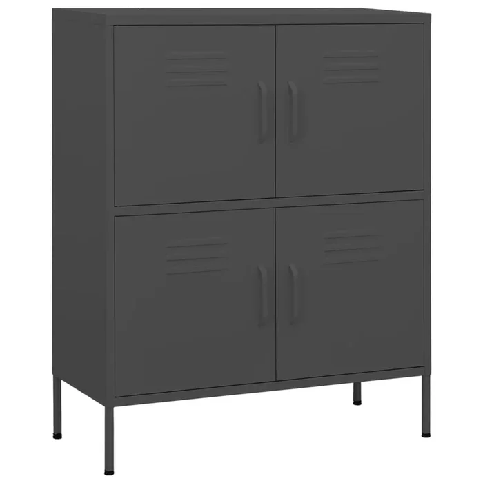 vidaXL Armario de almacenamiento acero gris antracita 80x35x101,5 cm (2)