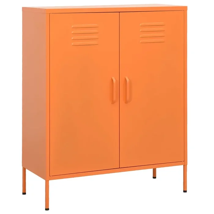 vidaXL Armario de almacenamiento acero naranja 80x35x101,5 cm (5)