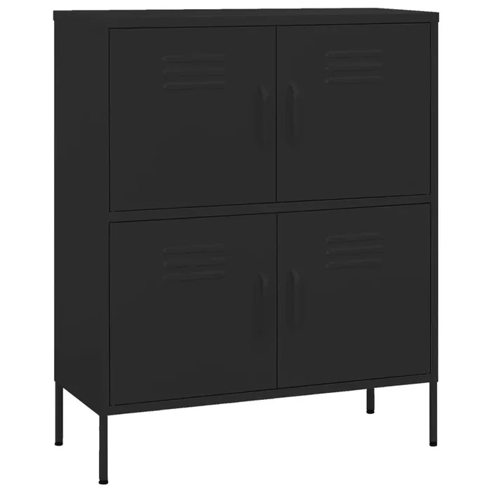 vidaXL Armario de almacenamiento acero negro 80x35x101,5 cm (2)