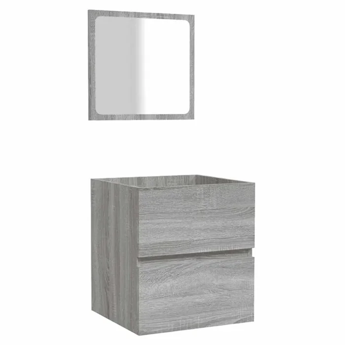 vidaXL Armario de baño con espejo madera contrachapada gris Sonoma