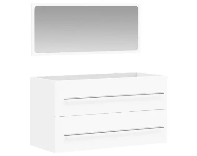 vidaXL armario de baño con espejo madera de ingeniería blanco | Brico Depôt Bestseller