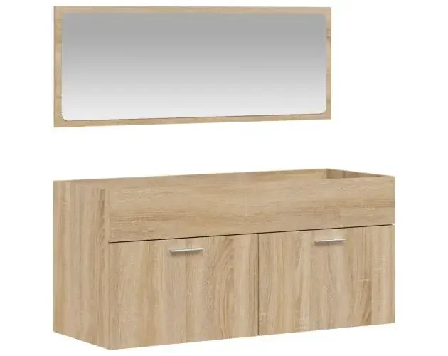 vidaXL armario de baño con espejo madera de ingeniería roble sonoma | Brico Depôt Promo Stagionale
