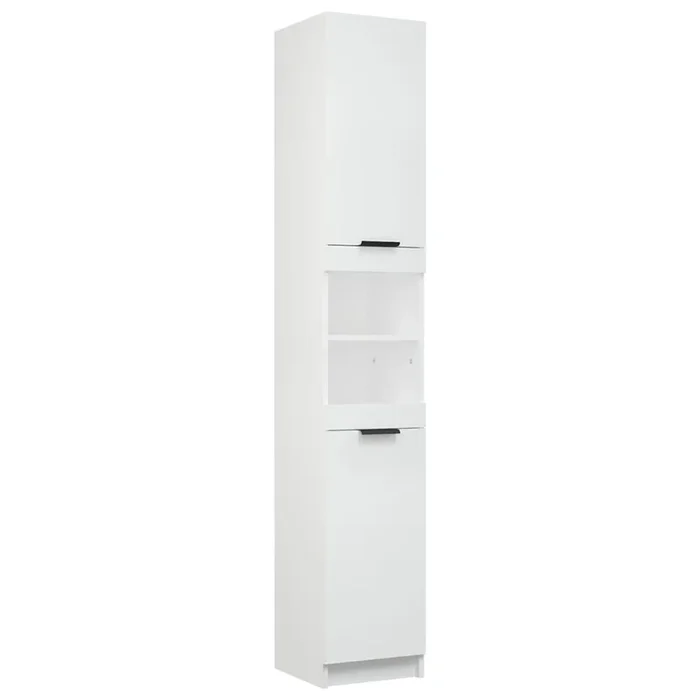 vidaXL Armario de baño madera contrachapada blanco 32x34x188,5 cm