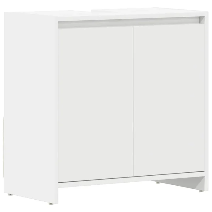 vidaXL Armario de baño madera contrachapada blanco 60x33x61 cm (2)