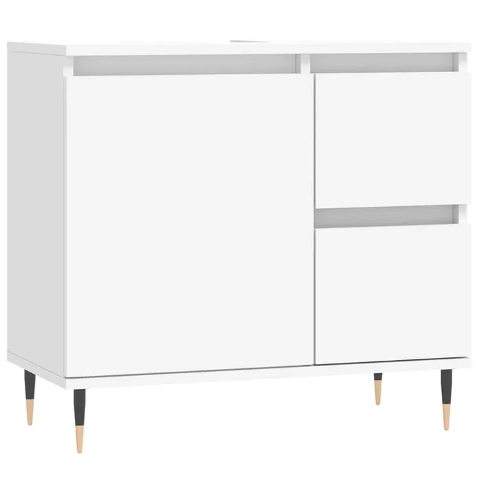 vidaXL Armario de baño madera contrachapada blanco 65x33x60 cm
