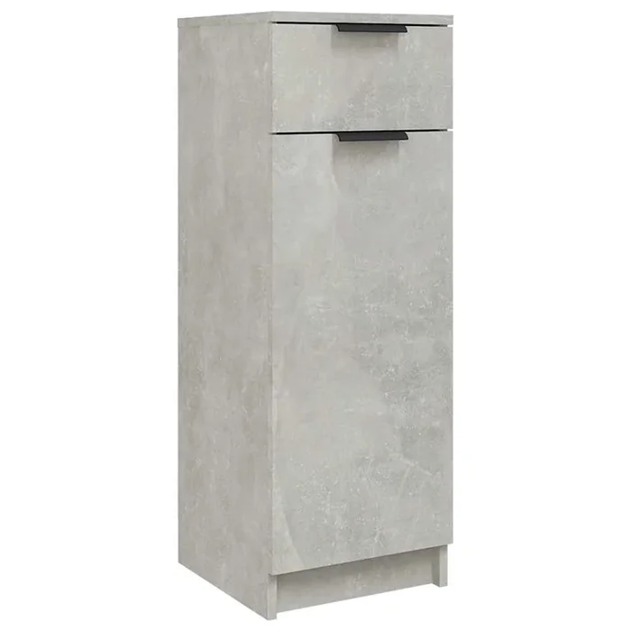 vidaXL Armario de baño madera contrachapada gris hormigón 32x34x90 cm