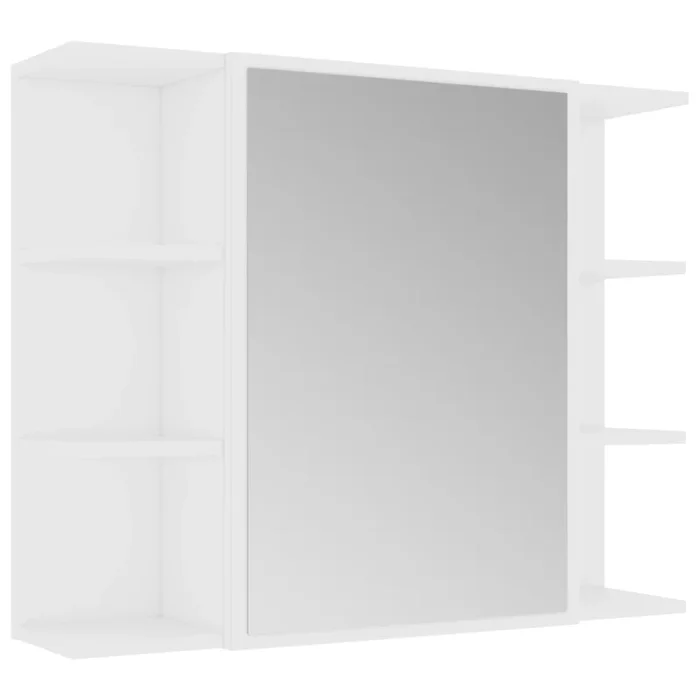 vidaXL Armario de espejo de baño madera contrachapada 80×20,5×64 cm