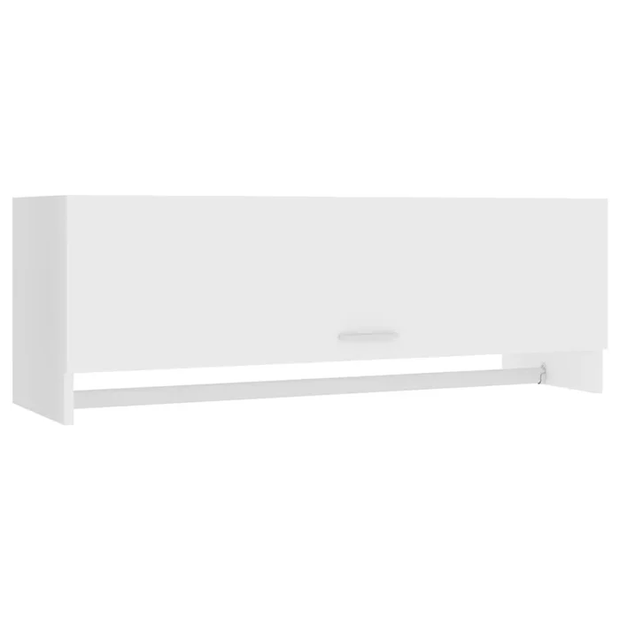 vidaXL Armario de madera contrachapada blanco 100×32,5×35 cm