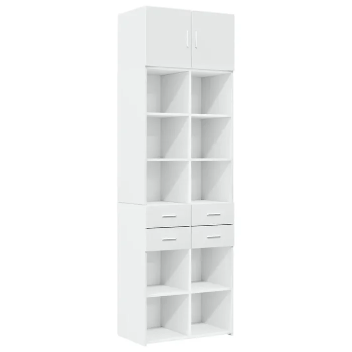 vidaXL Armario de madera de ingeniería blanco 70×42,5×225 cm (3)