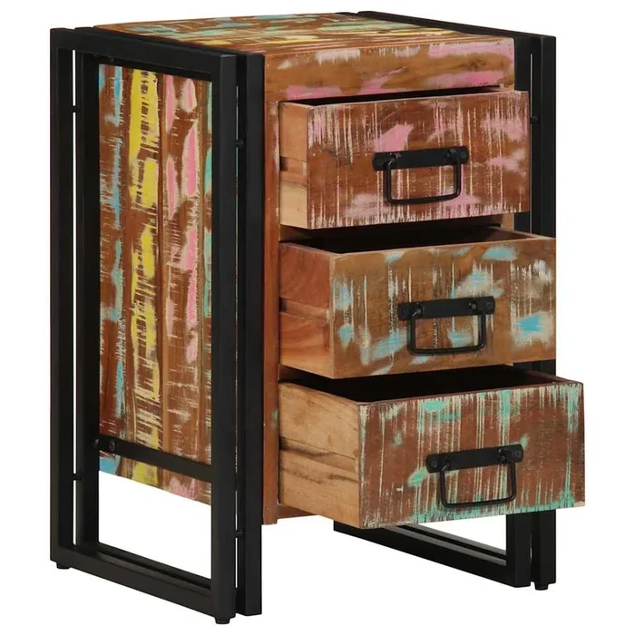 vidaXL Armario de Noche 40 x 35 x 50 cm madera maciza reciclada
