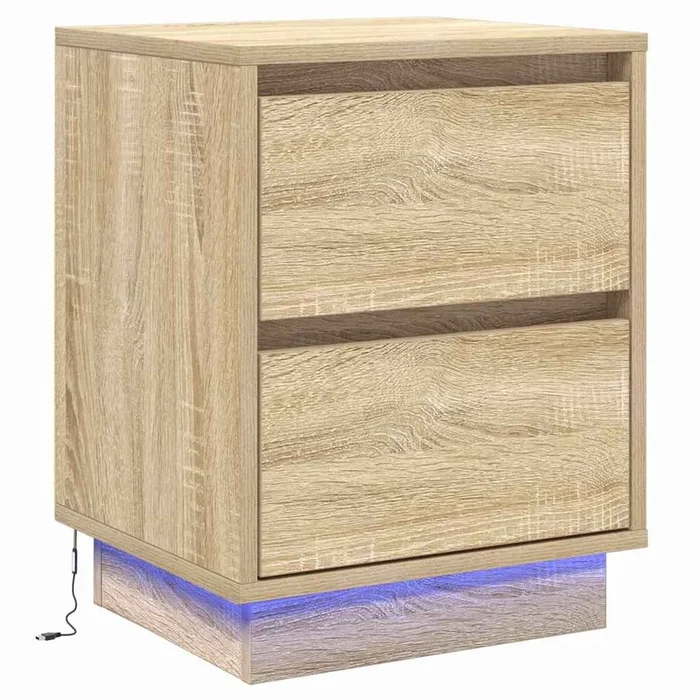 vidaXL Armario de Noche con cajón con Roble Sonoma 39 x 34.5 x 50 cm