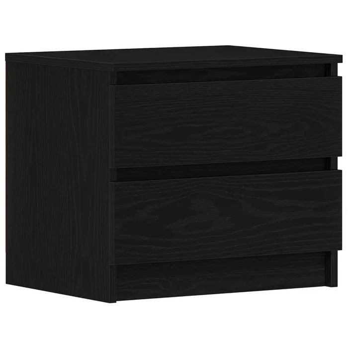 vidaXL Armario de Noche con cajón Roble negro 50 x 40 x 43.5 cm