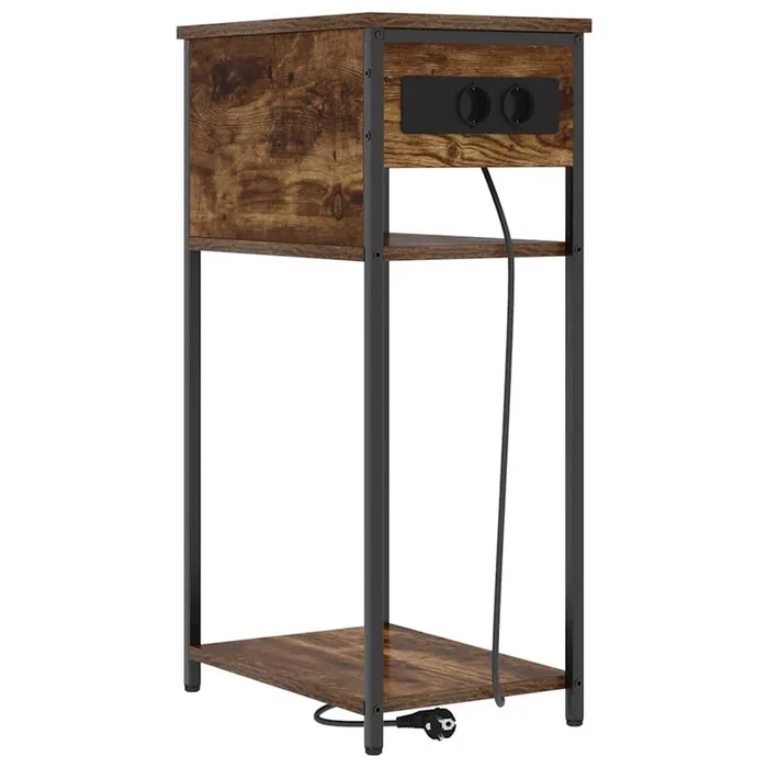 vidaXL Armario de Noche Roble ahumado 41 x 28 x 76 cm