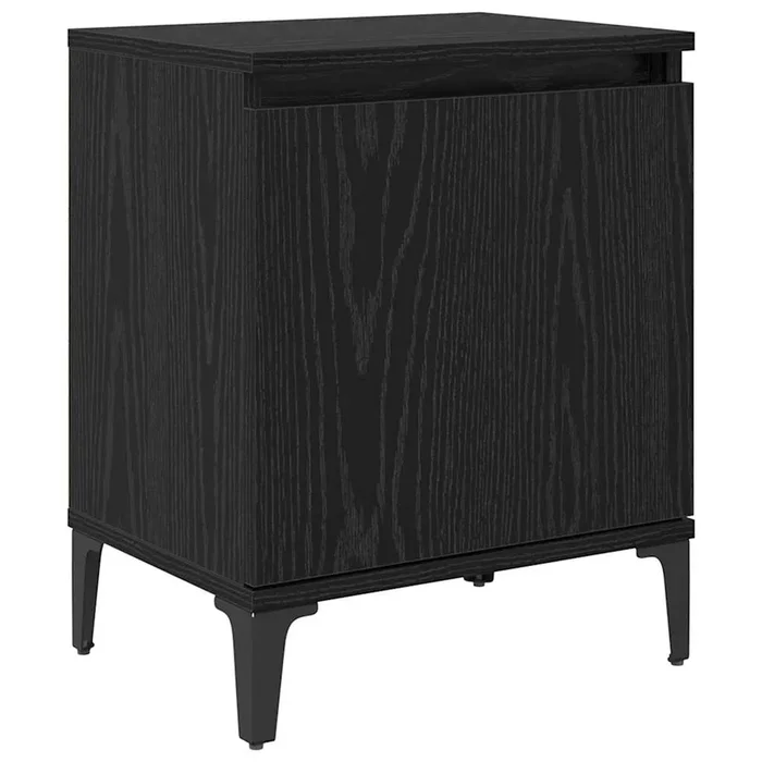 vidaXL Armario de Noche Roble negro 40 x 30 x 50 cm (3)