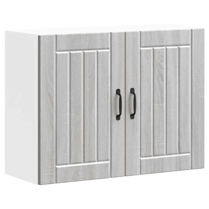 vidaXL Armario de pared cocina Lucca madera contrachapada gris sonoma (3)
