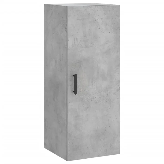 vidaXL Armario de pared gris hormigón 34,5x34x90 cm (3)