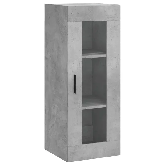 vidaXL Armario de pared gris hormigón 34,5x34x90 cm