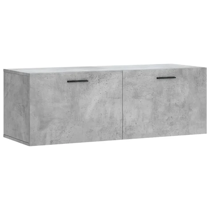 vidaXL Armario de pared madera ingeniería gris hormigón 100×36,5×35 cm (4)
