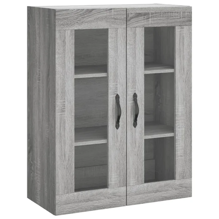 vidaXL Armario de pared madera ingeniería gris Sonoma 69,5x34x90 cm (6)