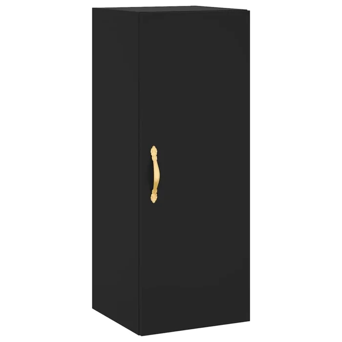 vidaXL Armario de pared negro 34,5x34x90 cm (2)