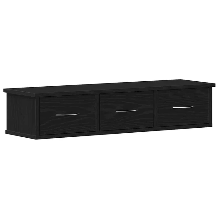 vidaXL Armario de pared roble negro 88x26x18,5 cm madera de ingeniería