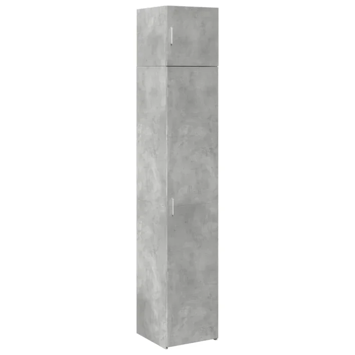 vidaXL Armario estrecho madera ingeniería gris hormigón 40×42,5×225 cm