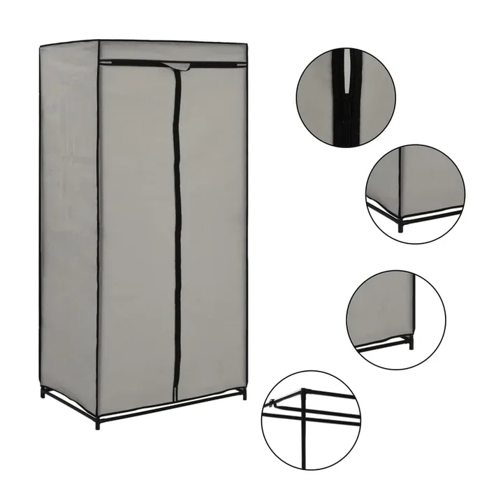 vidaXL Armario gris 75x50x160 cm