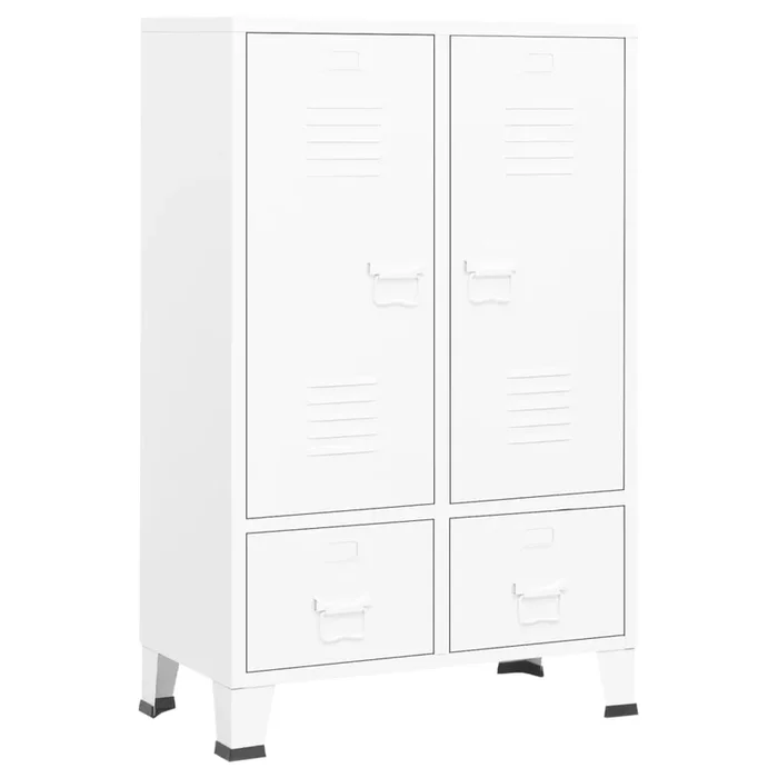 vidaXL Armario industrial acero blanco 67x35x107 cm