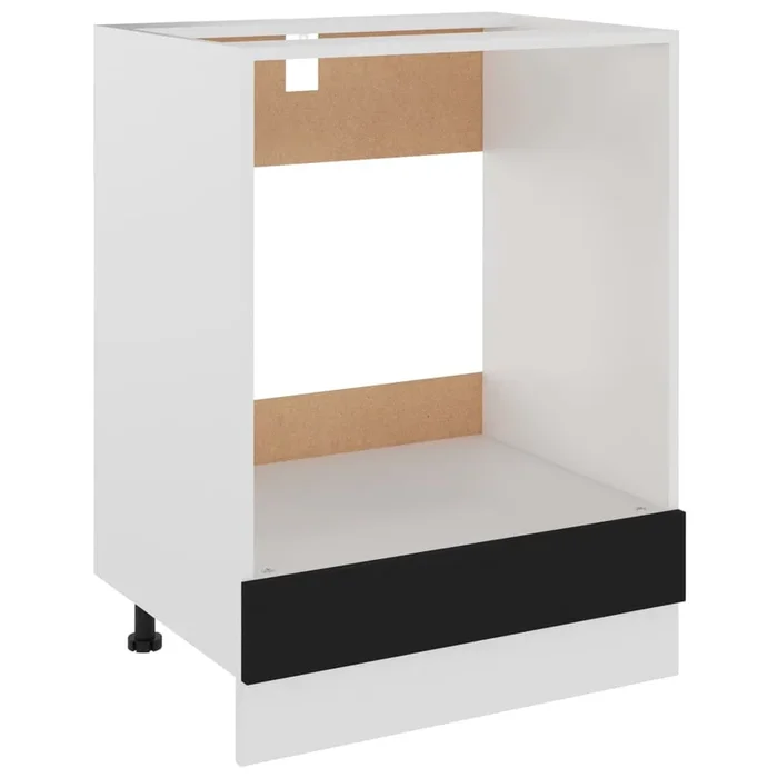vidaXL Armario para horno «Riga» negro 60x46x81,5 cm madera contrachapada