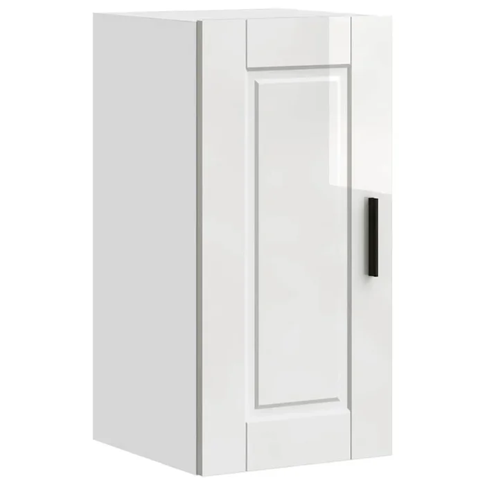 vidaXL Armario pared cocina Porto madera ingeniería blanca alto brillo (3)